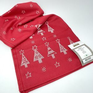 Ekelund Julegran Christine Rechl Christmas Red Woven Cotton Runner 14x56” NWT